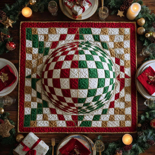 Evergreen Twist Quilted Table Topper
