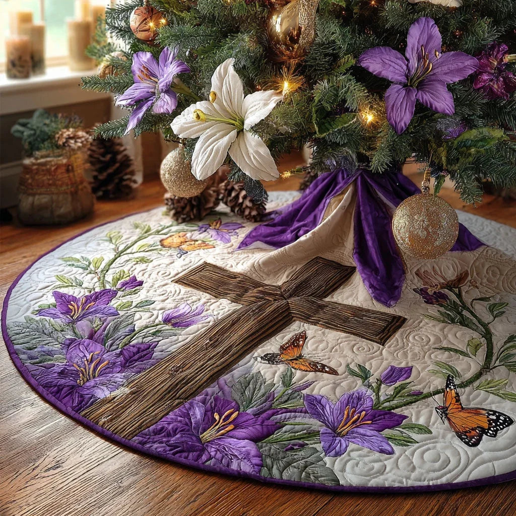 Everlight Grace Christmas Quilted Tree Skirt