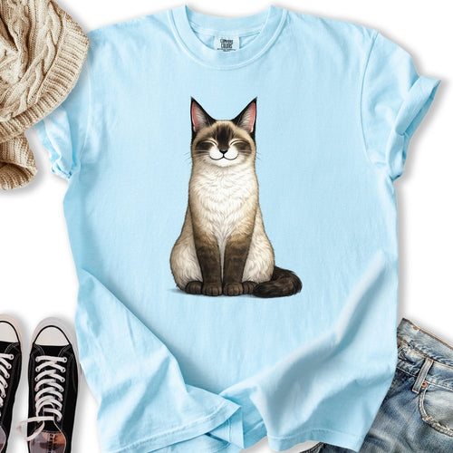Smiling Siamese Cat Relaxed Tee