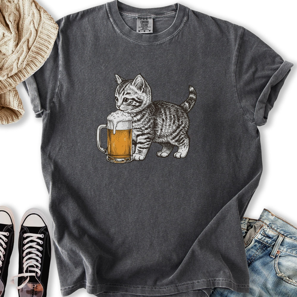 Kitten with Beer Relaxed Tee
