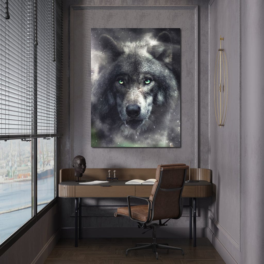 Midnight Wolf Canvas Wall Art