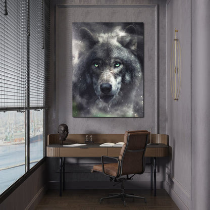 Midnight Wolf Canvas Wall Art