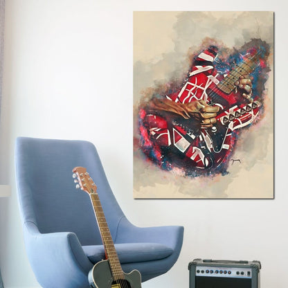 Eddie Van Halen's Electric Guitar Canvas Wall Art