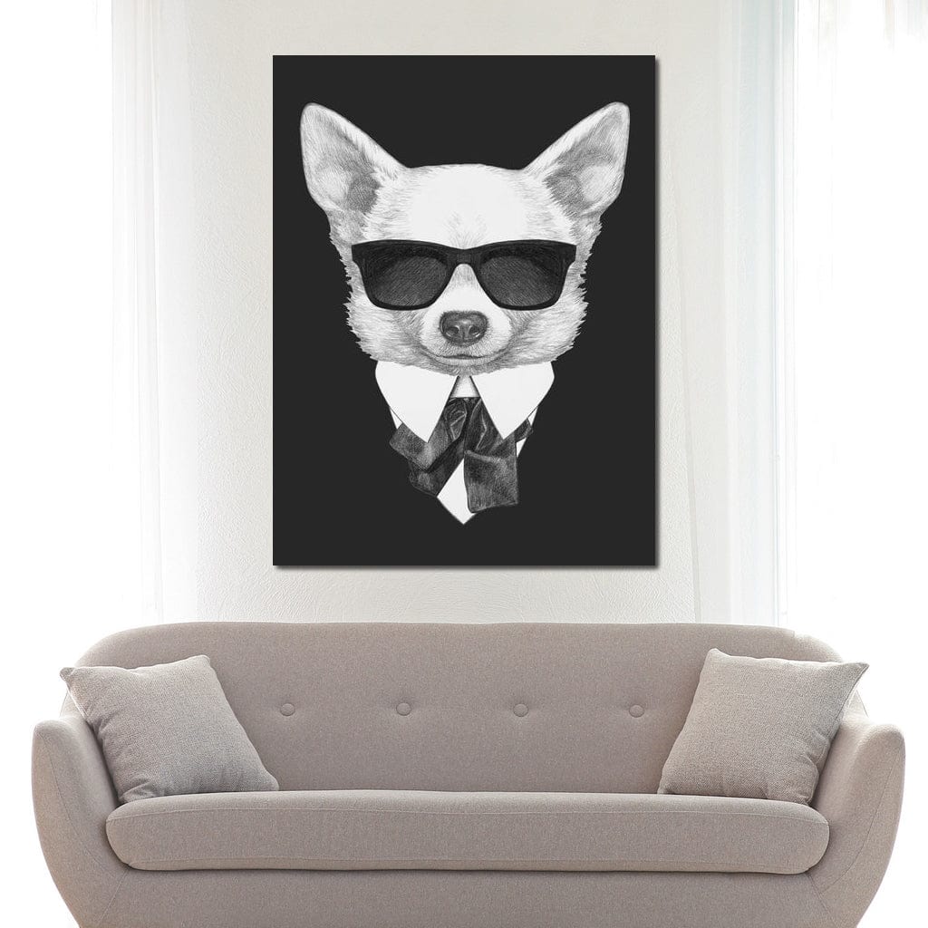Dressed Up Chihuahua Canvas Wall Art