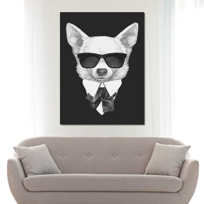 Dressed Up Chihuahua Canvas Wall Art