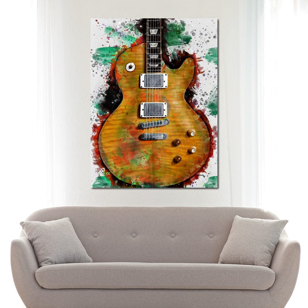 Gary Moore's & Peter Green's Guitar Canvas Wall Art