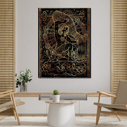 Zodiac sign Aquarius Canvas Wall Art