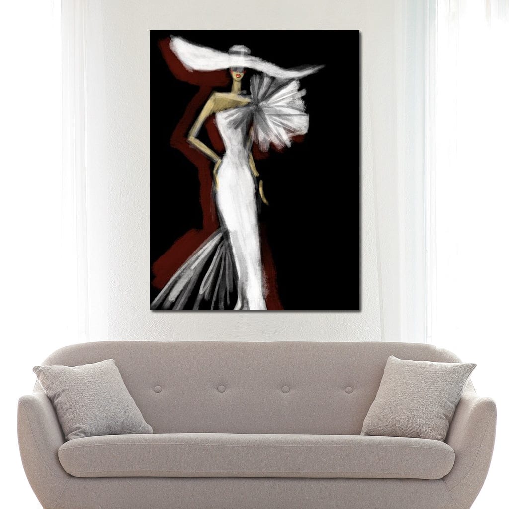 The White Dress Canvas Wall Art