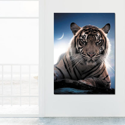 Tiger Moon Canvas Wall Art