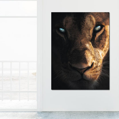 Lioness Eyes Canvas Wall Art