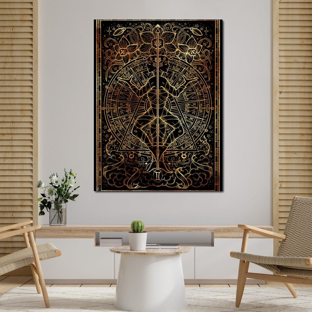 Zodiac sign Gemini Canvas Wall Art