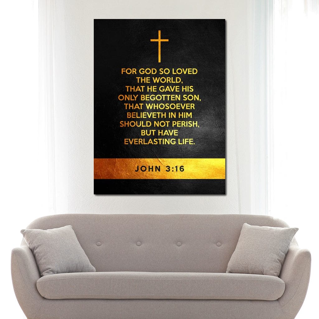 John 3:16 Canvas Wall Art