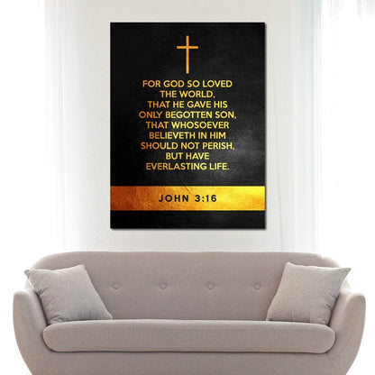John 3:16 Canvas Wall Art