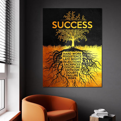 Success Tree Canvas Wall Art