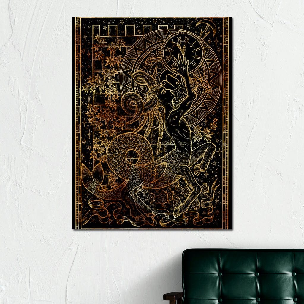 Zodiac sign Capricorn Canvas Wall Art