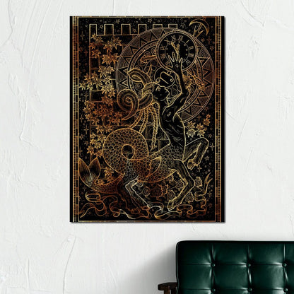 Zodiac sign Capricorn Canvas Wall Art