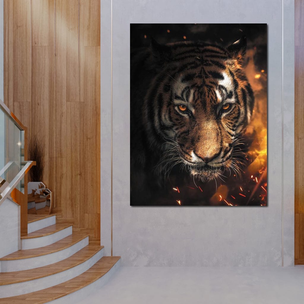 Tiger Sparkles Canvas Wall Art