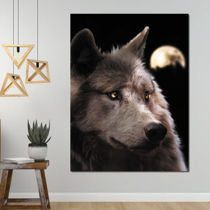 Wolf Moon Canvas Wall Art