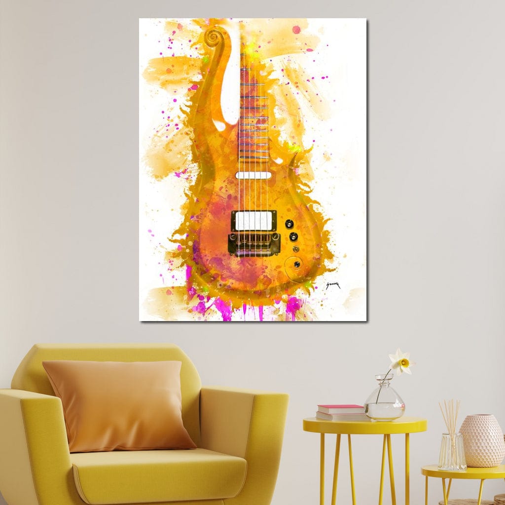 Prince's Guitar Canvas Wall Art