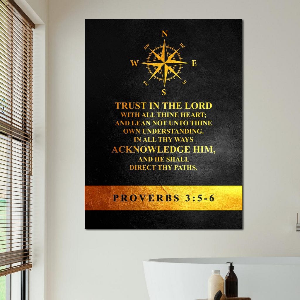 Proverbs 3:5-6 Canvas Wall Art