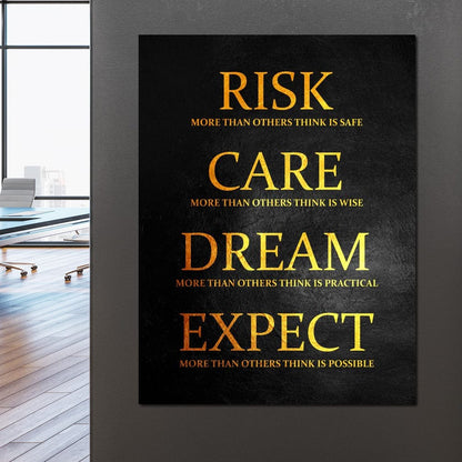 Risk More Canvas Wall Art