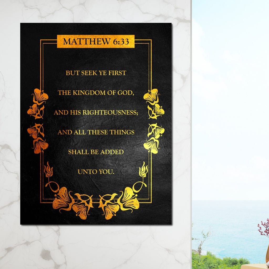 Matthew 6:33 Canvas Wall Art