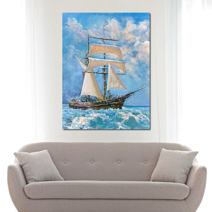 White Sails Canvas Wall Art