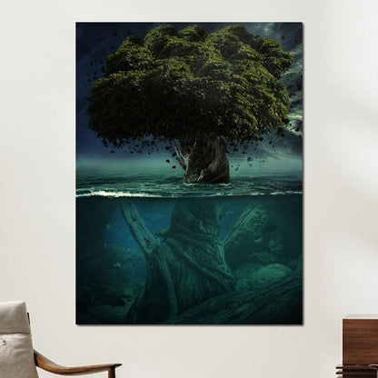 Alone in Depth Canvas Wall Art