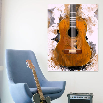 Willie Nelson's Trigger Acoustic Guitar Canvas Wall Art