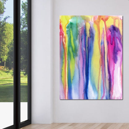 Watercolor Drip Canvas Wall Art