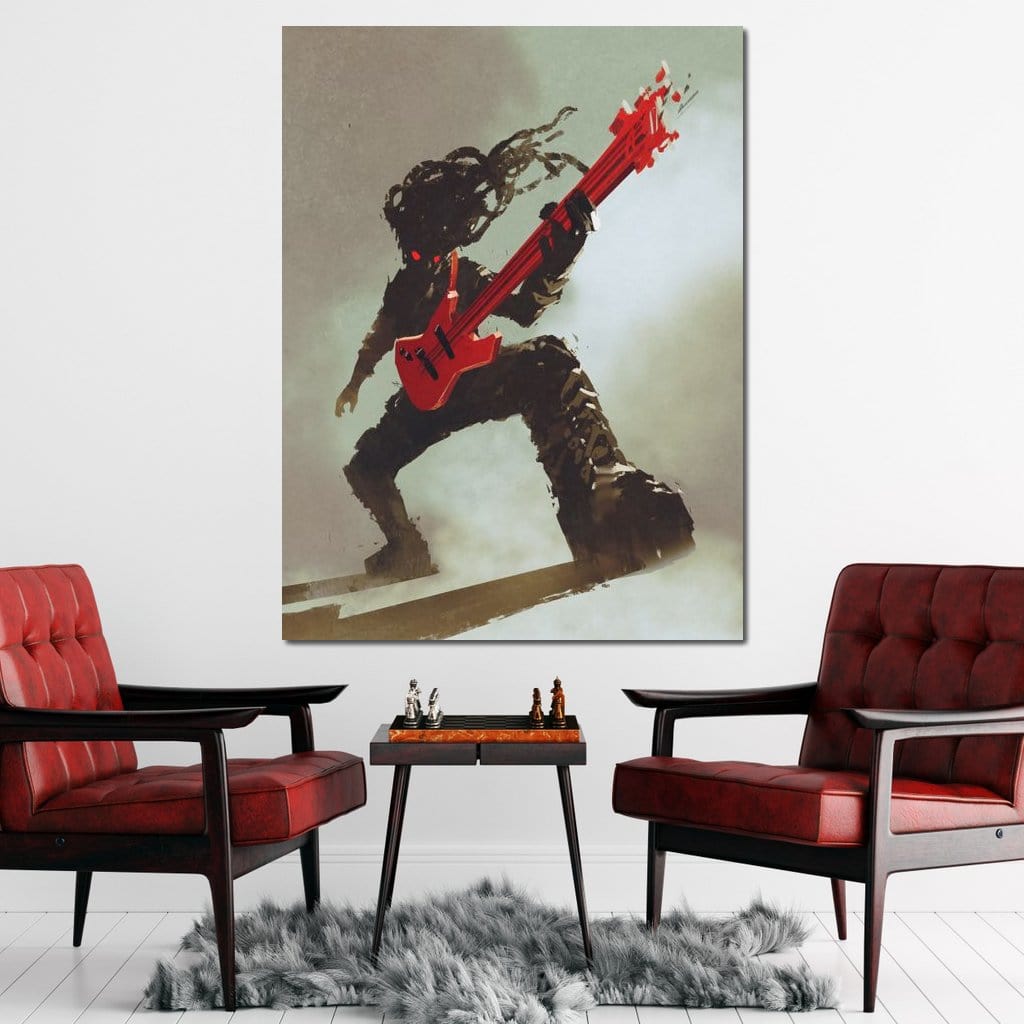 Rocker Monster Canvas Wall Art