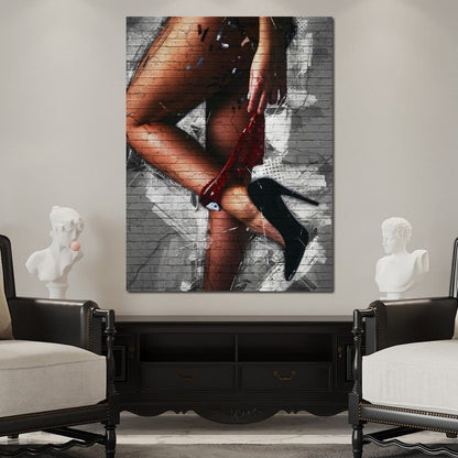 Sensual Graffiti Art Canvas Wall Art
