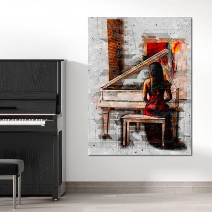 Elegant Sounds Sketch Art Canvas Wall Art