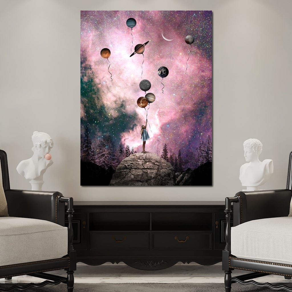 Rose Space Canvas Wall Art