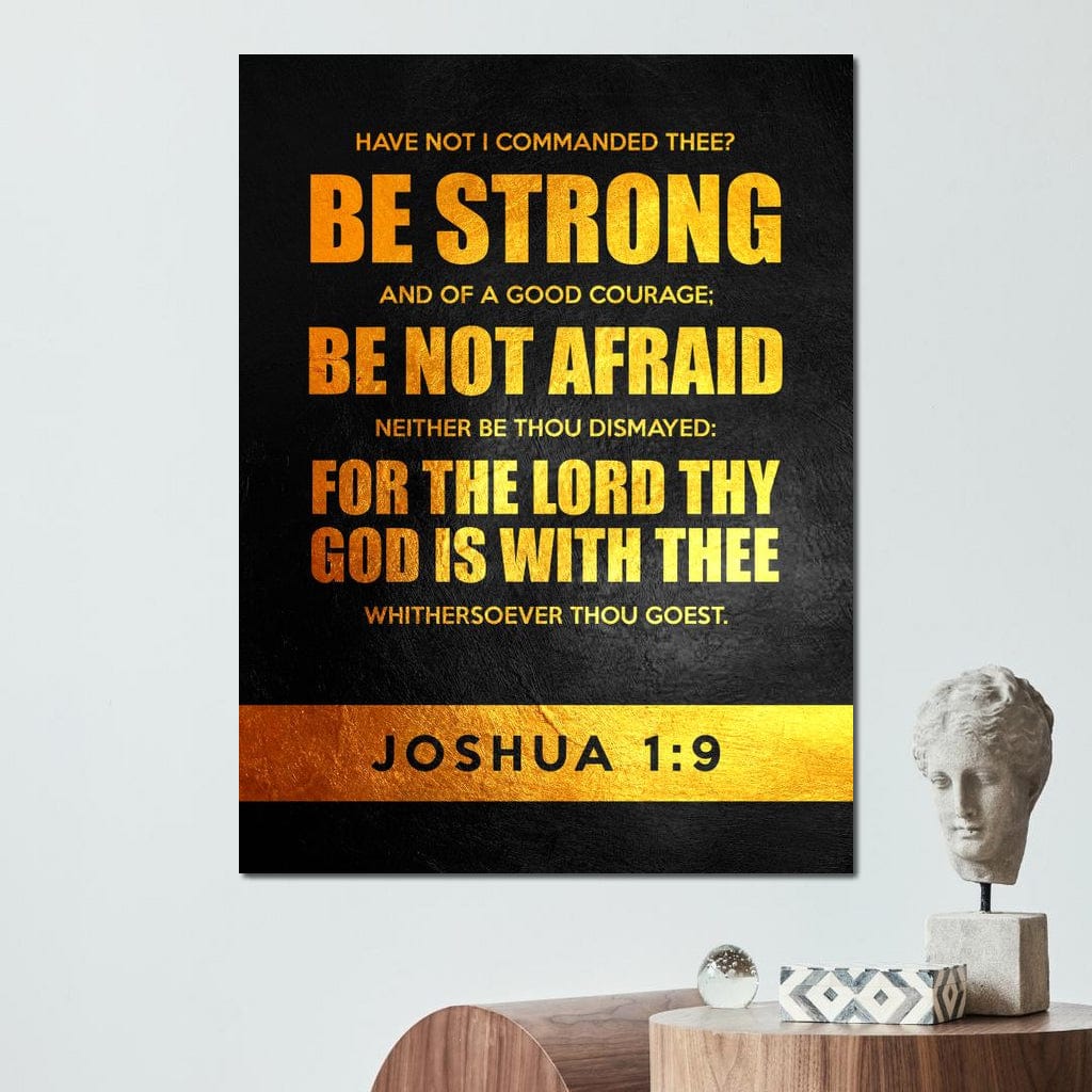 Joshua 1:9 Canvas Wall Art