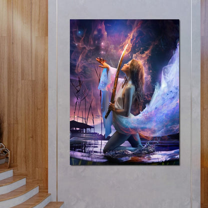 Fire Sword Canvas Wall Art