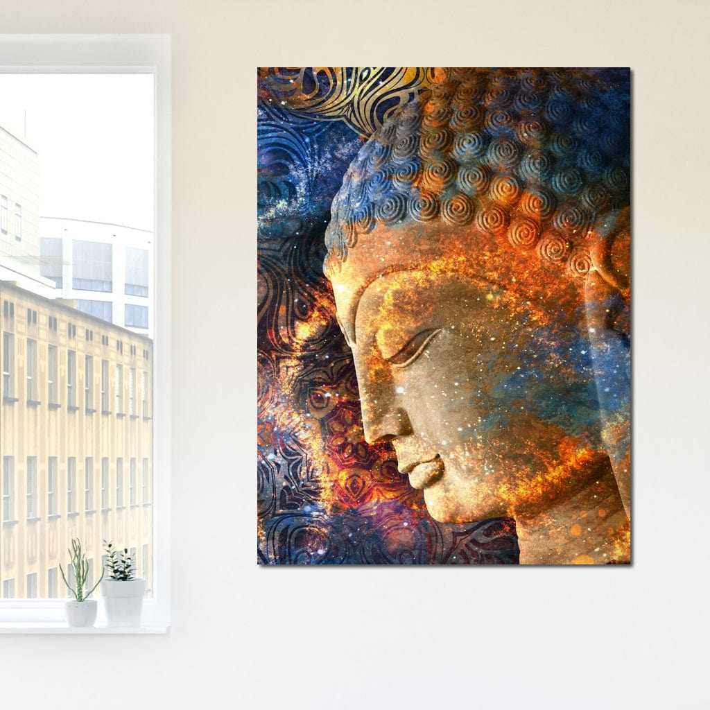 Buddha's Profile Canvas Wall Art