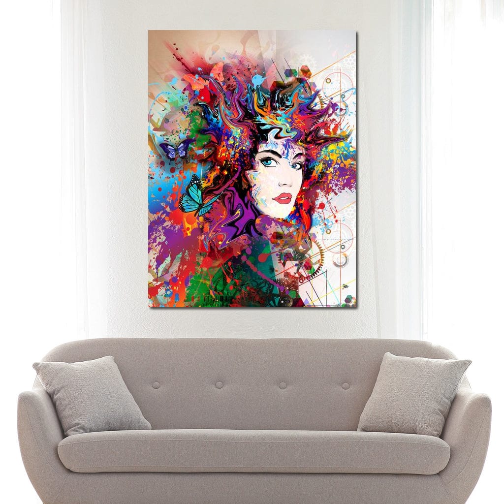 Psychedelic Portrait Canvas Wall Art