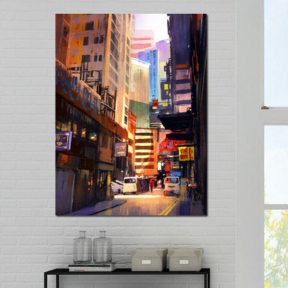 Hemererae Market Canvas Wall Art