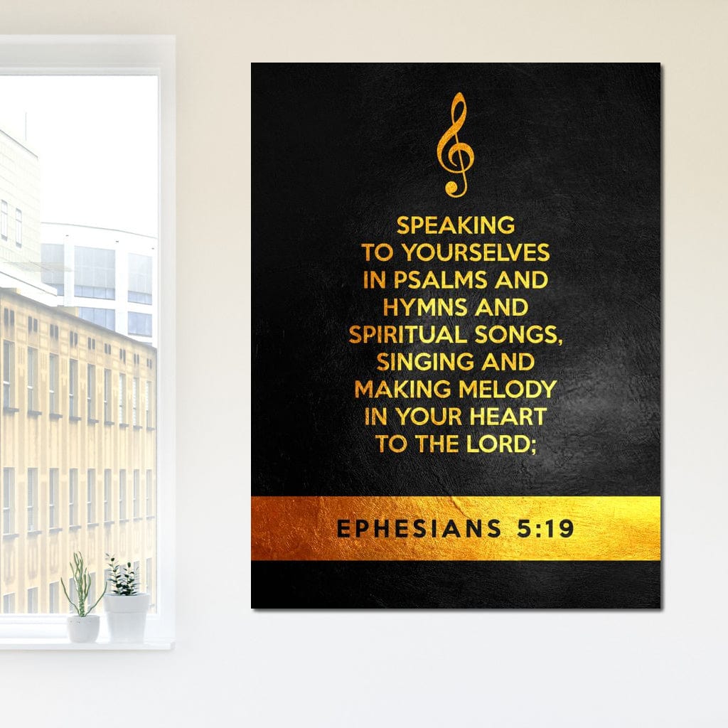 Ephesians 5:19 Canvas Wall Art