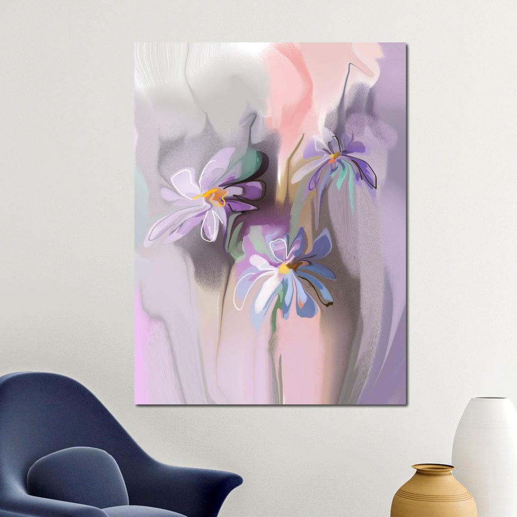 Purple Daisies Canvas Wall Art