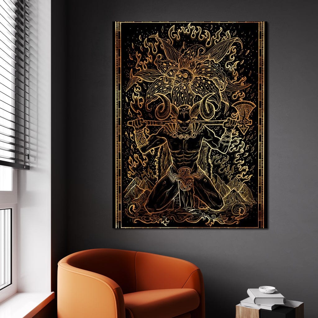 Zodiac sign Aries Canvas Wall Art