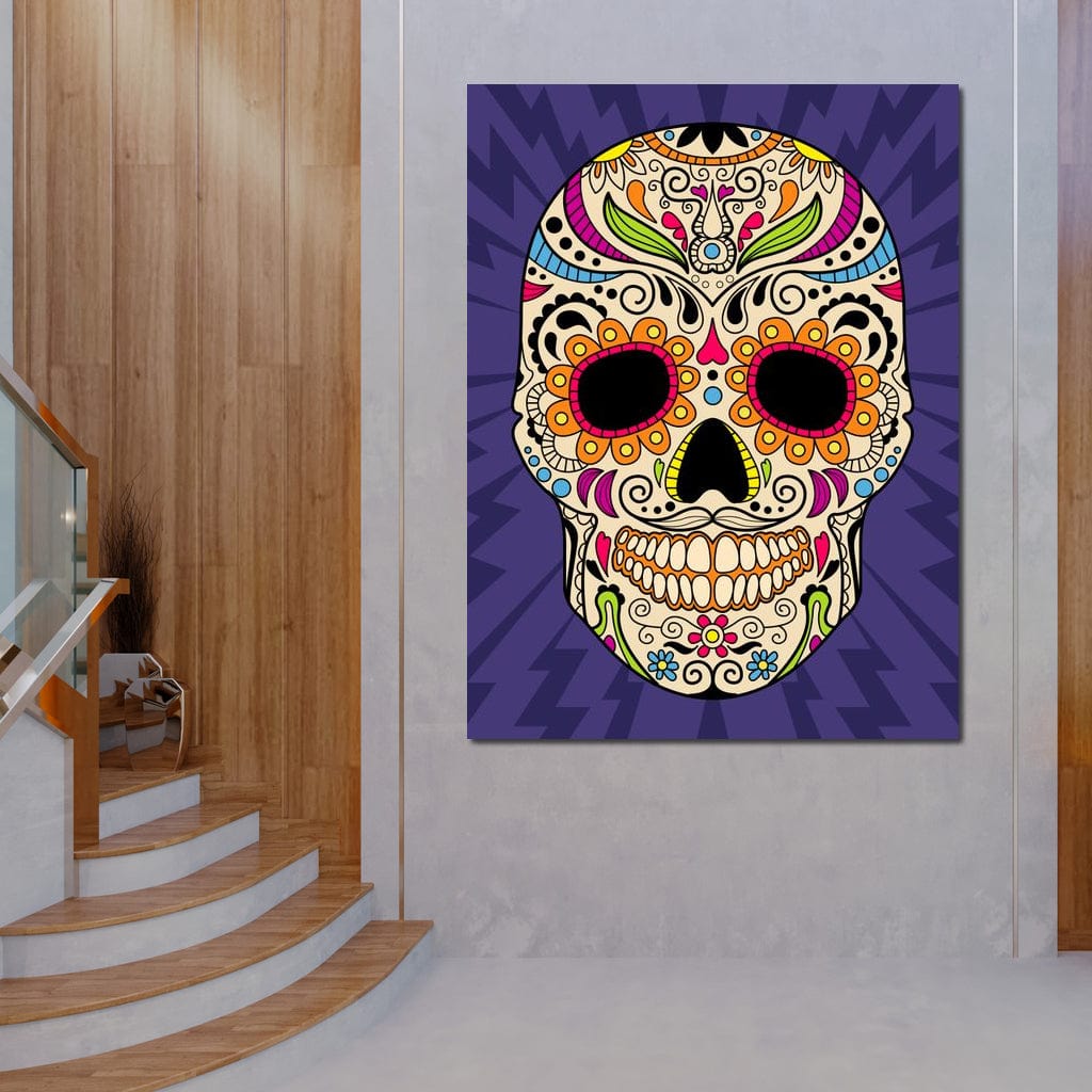 Mexican Skull Canvas Wall Art