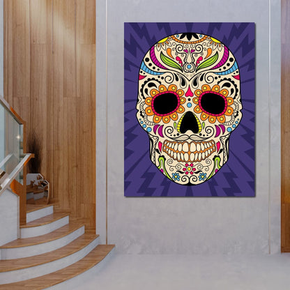 Mexican Skull Canvas Wall Art