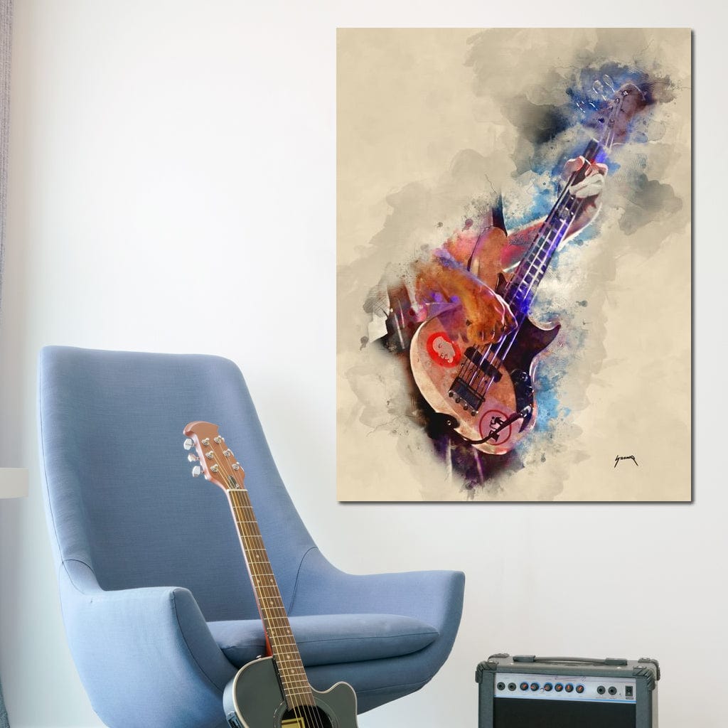 Flea's Bass Guitar Canvas Wall Art