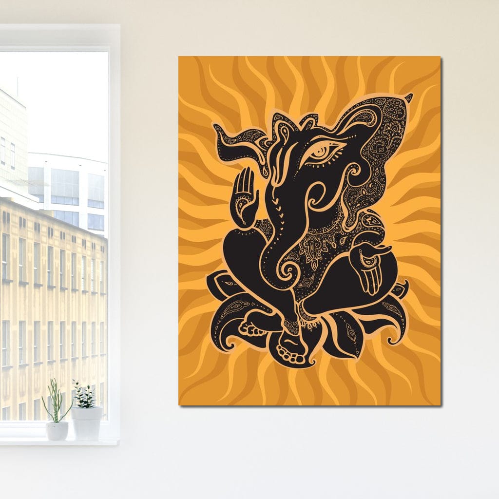 Ganesh Wisdom Canvas Wall Art