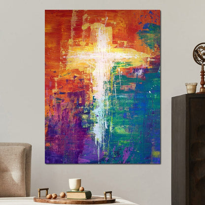 Abstract Cross Canvas Wall Art