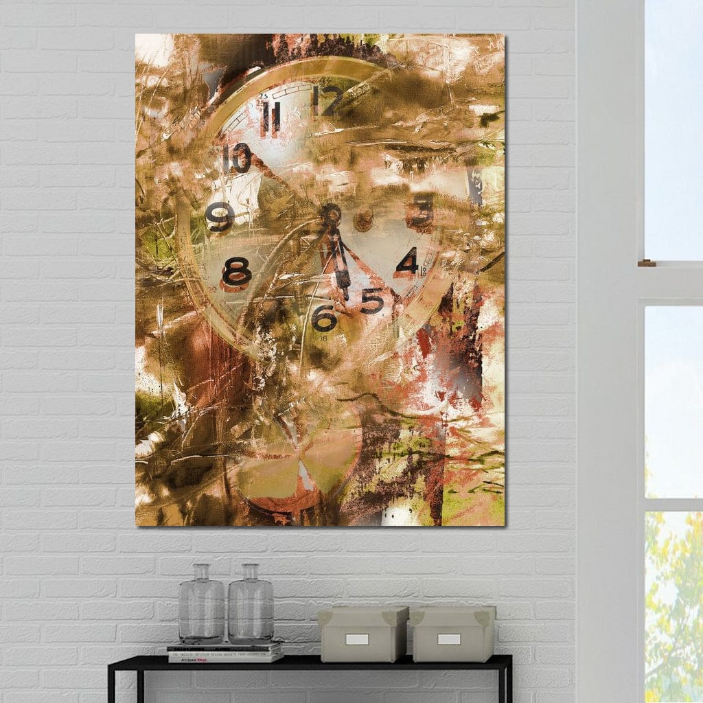 Psychedelic Clock Canvas Wall Art