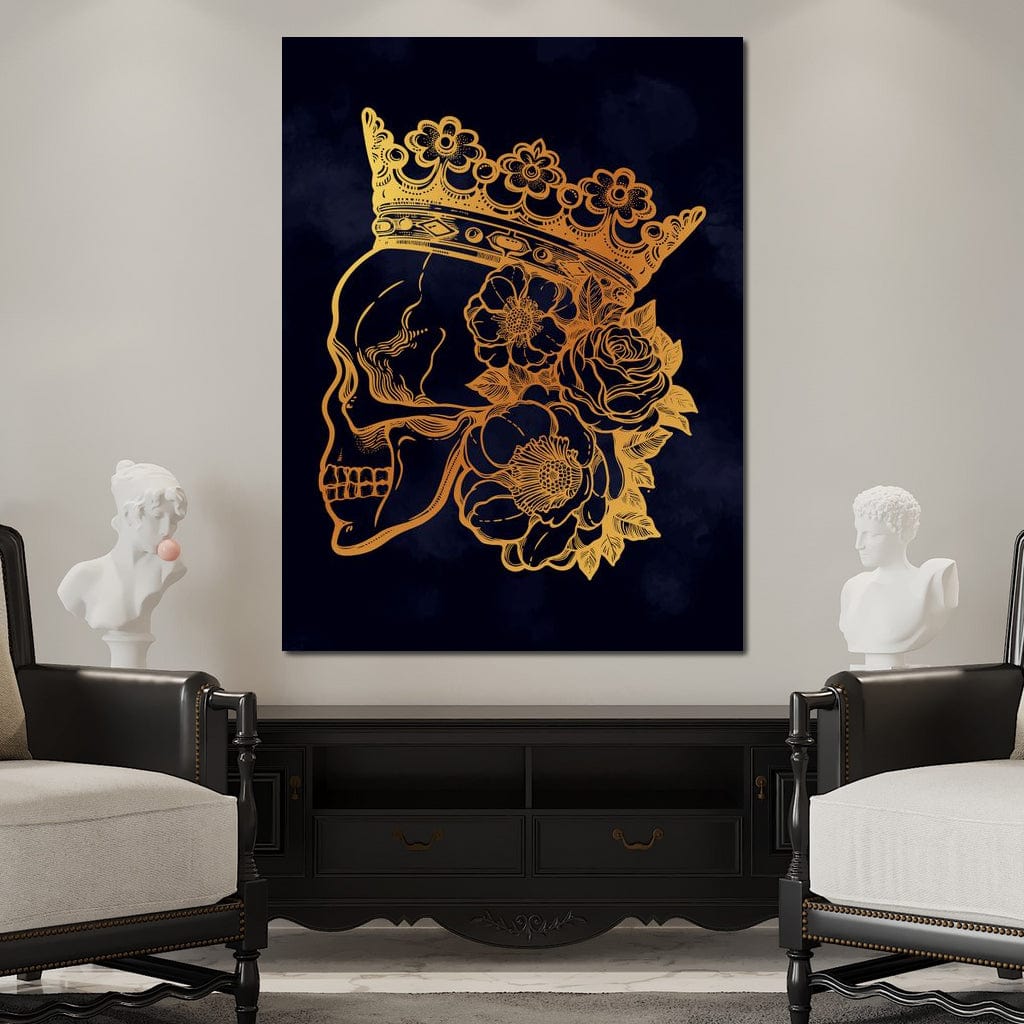 Skull Crown Canvas Wall Art