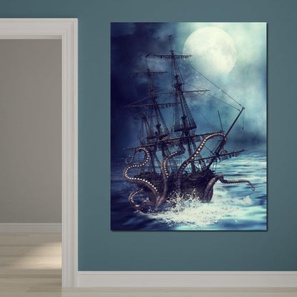 The Kraken Canvas Wall Art